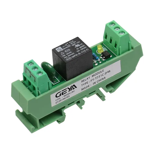 Miniatura 15 de Módulo de relé de 4 canales 1 módulo de relé de interfaz DC/CA de montaje en carril DIN SPDT de 12V (FY-T734-12VACDC)