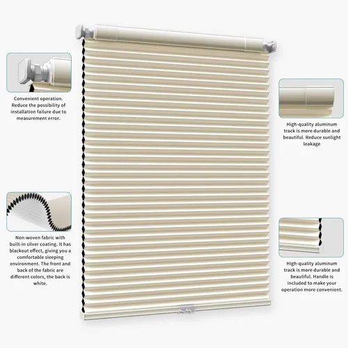 Miniatura 2 de MYshade - Persianas celulares sin taladro y sin herramientas, persianas de nido de abeja opacas y sin cordones para ventanas interiores, persianas