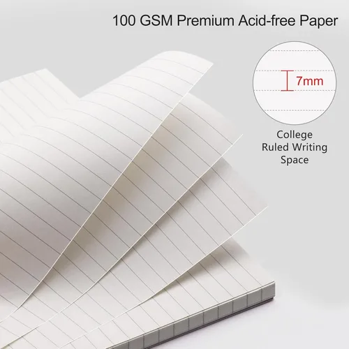 Miniatura 2 de RETTACY Cuaderno de bolsillo, 160 páginas forradas, tamaño mini A6 (4.5" × 5.7"), para trabajo, diario, escritura, papel grueso de 100 g/m²