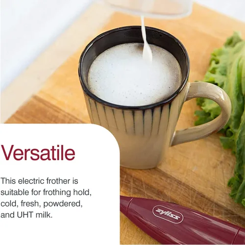 Miniatura 5 de Zyliss Varita espumadora de leche eléctrica de mano, mezclador de bebidas versátil, espumador para café, capuchinos, lattes o batidos para una