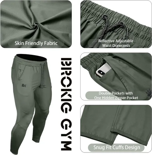 Miniatura 6 de BROKIG Mens Lightweight Gym Jogger Pants,Men's Workout Sweatpants with Zip Pocket