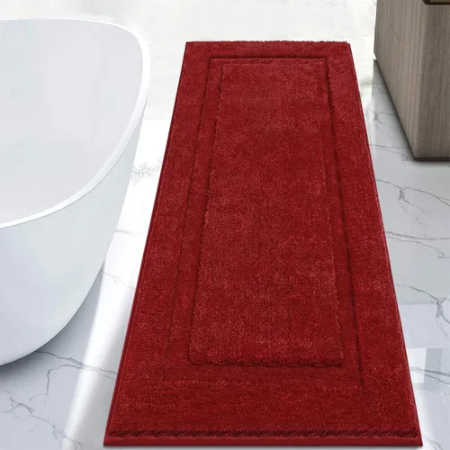 Miniatura 35 de SHACOS Alfombras de baño súper suaves y esponjosas de 24"x36" antideslizantes, lavables, alfombras de baño absorbentes, alfombras para suelo de Gris