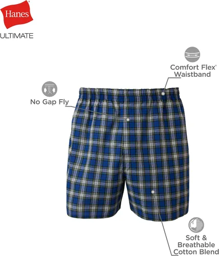 Miniatura 6 de Hanes Men's Big Tartan Boxers-Multiple Packs and