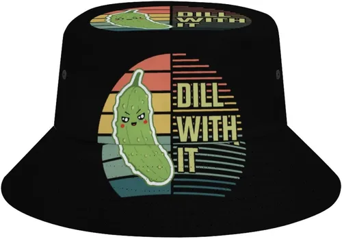 Miniatura 24 de Divertido sombrero de pescador de pepinillos, sombreros de sol de playa para mujeres y hombres, viajes de verano, sombreros de pescador al aire