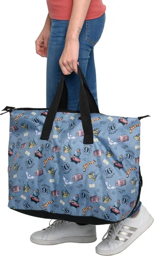 Miniatura 8 de Harry Potter Bolsa de lona de tren búho Hogwarts con estampado de búho para viajes Blanco apagado Bolsa de lona