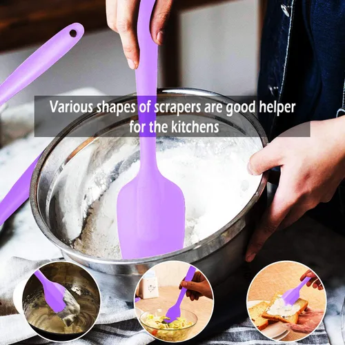 Miniatura 5 de Juego de 6 espátulas de silicona resistentes al calor, juego de espátulas de goma para utensilios de cocina antiadherentes, utensilios de cocina