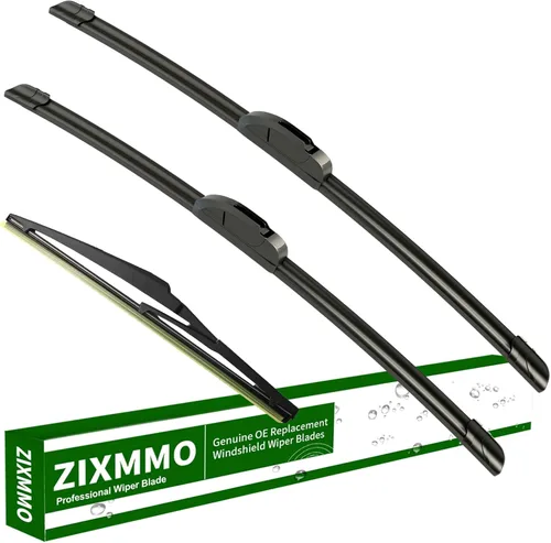 Miniatura 15 de Juego de 3 limpiaparabrisas de 24 + 17 pulgadas con limpiaparabrisas trasero de 12 pulgadas de repuesto para Toyota Rav4 2006-2012, calidad original