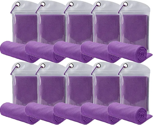 Miniatura 15 de Paquete de 10 toallas refrescantes de microfibra a granel, toalla de hielo de secado rápido, transpirable, toalla de sudor frío, toalla que se