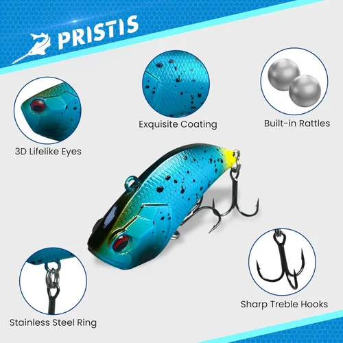 Miniatura 2 de Pristis Jig Head Fishing Lures for Freshwater Saltwater, Weedless Swim Jig Teasers with Sharp Hooks & Exquisite Coating, Pre-Rigged Vibrating Juego