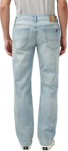 Miniatura 4 de Buffalo David Bitton Jeans de pierna recta relajada para hombre con tela elástica, Índigo Sp23