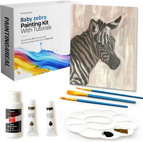 Miniatura 26 de Kits de clase de pintura para adultos con tutoriales en video, aprende a pintar radiant retriever, cómo pintar con juegos de pintura acrílica