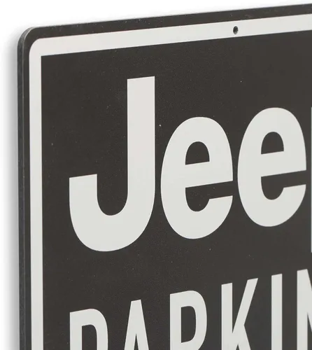 Miniatura 4 de Letrero de metal para Jeep Parking Only, letrero vintage para garaje, tienda o cueva de hombre, todos los demás serán remolcados Negro