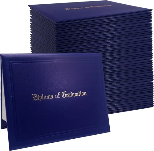 Miniatura 13 de GraduationMall Cubierta impresa para diploma para certificado 8.5 x 11 pulgadas, real, paquete de 1