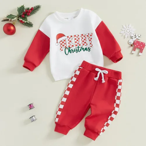 Miniatura 78 de BemeyourBBs Conjunto divertido de sudadera y pantalones de manga larga con letras divertidas para bebé niño y niño