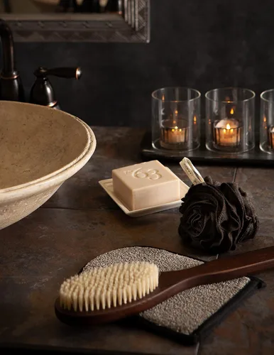 Miniatura 5 de Urbana Spa Prive - Puf de ducha para hombre, colección de carbón de bambú, marrón (6338)