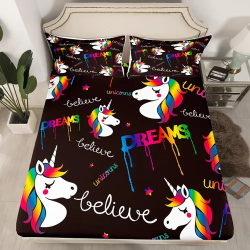 Miniatura 8 de Labrador - Sábana bajera ajustable de dibujos animados de cachorros Kawaii para niños, niños y niñas, juego de ropa de cama para perros y mascotas