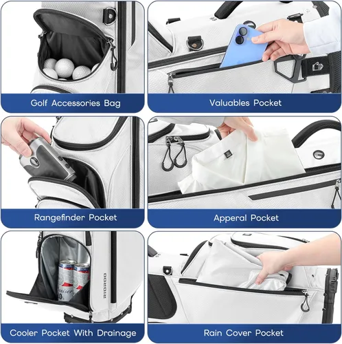 Miniatura 4 de Bolsa de pie, ligera, ideal para llevar o empujar el carrito Blanco