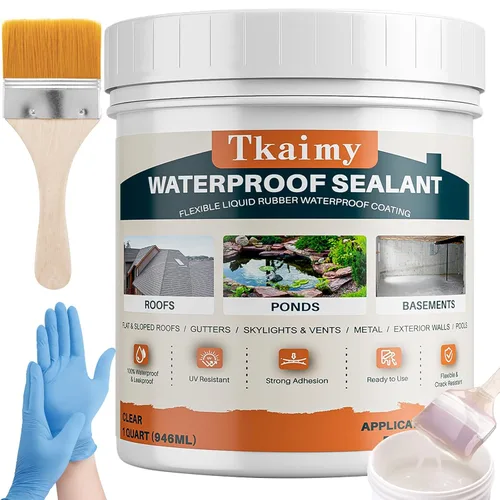 Miniatura 10 de Tkaimy Agente de recubrimiento impermeable invisible transparente, sellador impermeable líquido de 17 onzas, sellador de agua transparente