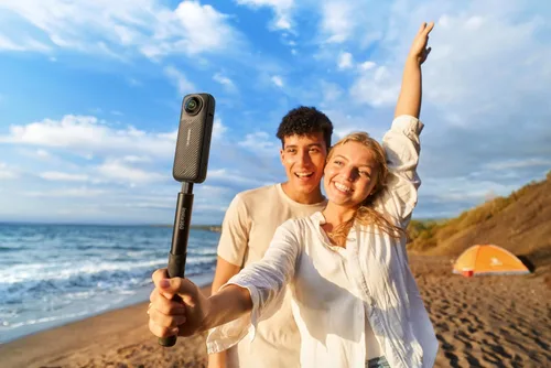 Miniatura 2 de Insta360 Paquete de viaje X4 Cámara de acción impermeable 8K 360 con sensores de 1/2 pulgada de 48 MP, video HDR 8K 360, foto 360 de 72 MP, edición