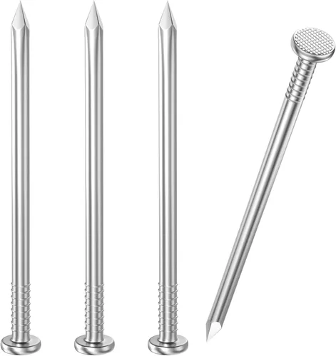 VGBUY 360 piezas de clavos de hardware de acero inoxidable, clavos de cabeza plana de 1-1/2 pulgadas para colgar cuadros, clavos para colgar Plateado
