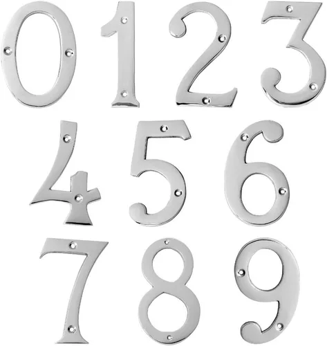 Miniatura 4 de Motif - Letras de latón de 4 pulgadas para decoración de casas, decoración de pared al aire libre, números de buzón, números de dirección de casa