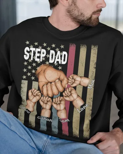 Miniatura 4 de Bandera de Estados Unidos personalizada para hombre, para el Día del Padre, 4 de julio, primer regalo para papá, Poppop Pop Pop, con nombres