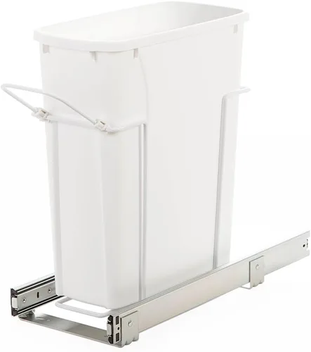 Miniatura 5 de Knape & Vogt SBM15-1-35WH - Bote de basura extraíble para montaje inferior en gabinete, 18.8 x 14.25 x 16 pulgadas, color blanco