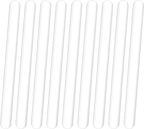 ONLYKXY 100 unidades de palitos de caramelo transparentes de 4 pulgadas, mini palo de acrílico para tartas reutilizables, palitos de helado para