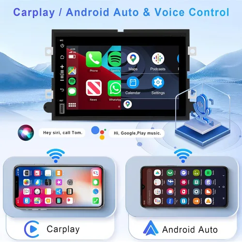 Miniatura 2 de 2+64G Android 13 Radio de Coche Estéreo para Ford F150/F250/F350 2004-2014, Radio de Coche Estéreo con Pantalla Táctil de 7 Pulgadas 1080P