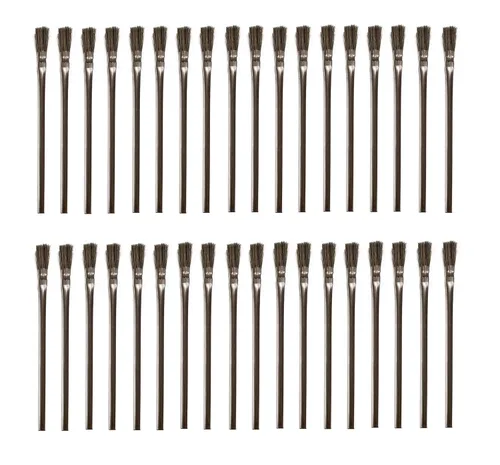 Miniatura 8 de Paquete de 36 cepillos desechables de pelo de caballo de 3/8 pulgadas para fundente, pegamento, epoxi y carpintería