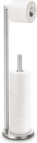 Soporte para papel higiénico, soporte para papel higiénico de níquel cepillado, soporte para papel higiénico independiente, almacenamiento de papel
