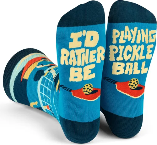 Lavley Divertidos calcetines de pickleball para adultos, regalos geniales para hombres, mujeres y adolescentes, talla única