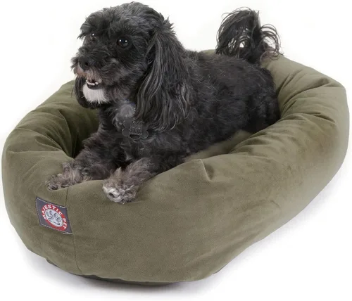 Miniatura 42 de Majestic Pet Cama para Perros Grandes Lavable de 40 Pulgadas, Mueble Ortopédico en Forma de Donut para Perros Grandes, Almohadilla y Alfombra de Gris