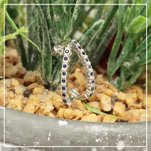 Miniatura 4 de Dazzlingrock Collection Pendientes de aro para mujer, 0,25 quilates, plata de ley