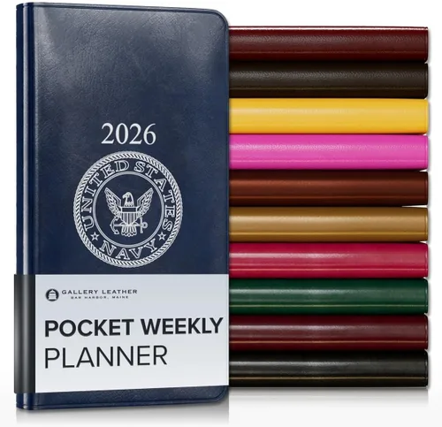 Miniatura 16 de Gallery Leather Agenda semanal y mensual grande 2025-2026, agenda y cuaderno con elegantes bordes de página dorados dorados, 12 meses, cactus Cactus