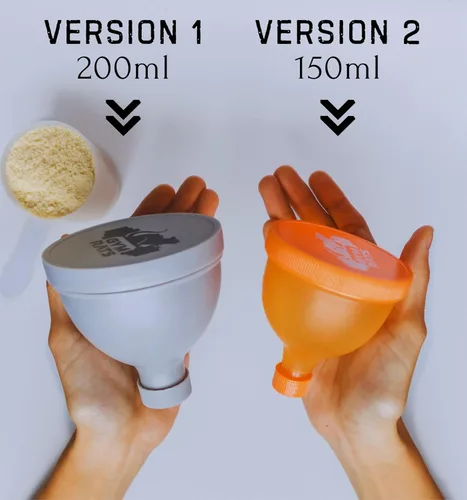 Miniatura 4 de Set de Embudos para Proteína en Polvo - Contenedor de Proteína en Polvo para Viajar con Mosquetón y Tapas Reforzadas para Evitar Derrames - Embudos