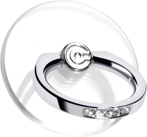 Soporte de Anillo Transparente para Teléfono con Agarre - EI Sonador Soporte de Anillo Transparente para Teléfono Celular con Agarre de Dedo y Base