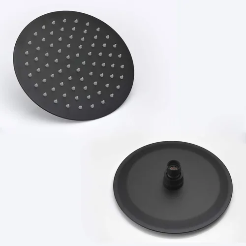 Miniatura 5 de Accesorios de ducha negros, juego de grifo de ducha negro mate, sistema de ducha negro con ducha de lluvia y de mano, sumerain