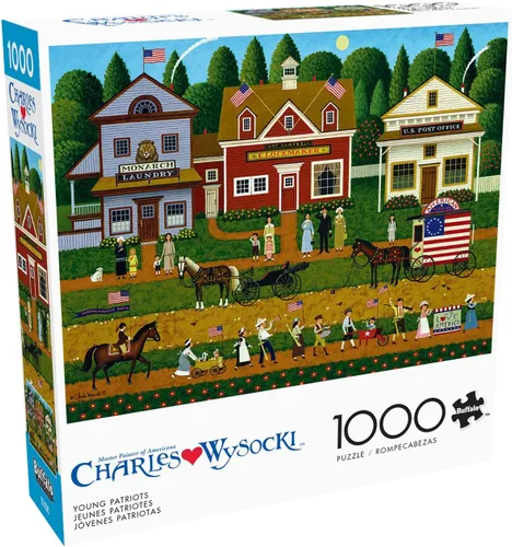 Miniatura 12 de Buffalo Games Charles Wysocki - Rompecabezas de 1000 piezas con escena de invierno festivo, 26.75 x 19.75 pulgadas, a partir de 14 años, póster