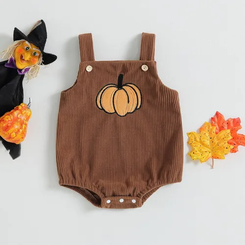 Miniatura 3 de Traje de Halloween para bebé recién nacido, overol sin mangas, con botones, ropa unisex de otoño