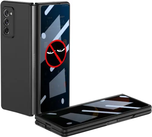 Miniatura 7 de Paquete de 2 protectores de pantalla de vidrio templado de privacidad diseñados para Samsung Galaxy Z Fold 2, protector de pantalla resistente a