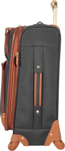 Miniatura 3 de Steve Madden Designer Luggage Collection - Bolsa expandible de 28 pulgadas para hombres y mujeres, maleta duradera y ligera a cuadros con ruedas