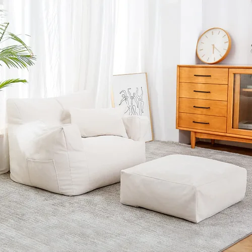 Miniatura 12 de Sofa Lazy Sack - Puf gigante para adultos (sin relleno), tumbona perezosa, tatami, ultra suave, funda para silla, muebles de sala de estar, asiento
