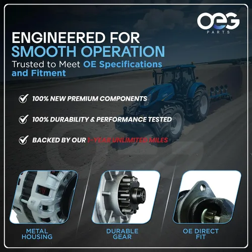 Miniatura 7 de OEG Parts Nuevo arrancador compatible con motor Perkins CAT Skid Steer 3cyl 4cyl 1850866, 3335930, 0001109035, U5MK8261, U85086710, U85086770