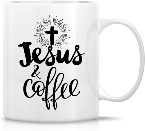 Miniatura 84 de Retreez Taza divertida – This Girl Runs on Coffee + Jesus - Tazas de café de cerámica de 11 onzas – Divertido, sarcasmo, sarcástico, motivacional