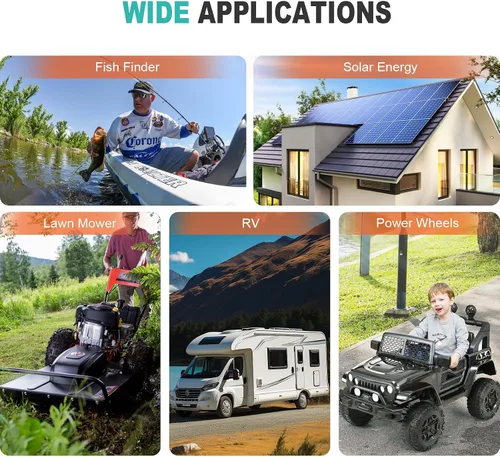 Miniatura 7 de Batería Lifepo4 de 12 V 8 Ah con 3000+ ciclos profundos Batería de litio de 12 V para energía solar/eólica, iluminación, buscador de peces, Power