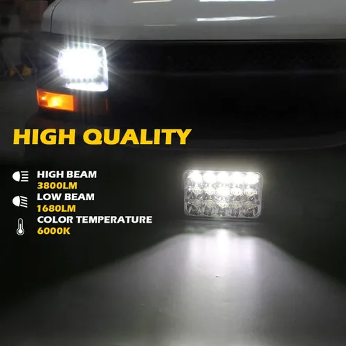 Miniatura 2 de Faros delanteros LED H6054, compatibles con Chevy Express Cargo Van 1500 2500 3500 Truck Nissan Pickup Hardbody 240SX D21 NX Ford E250 E350 Jeep XJ