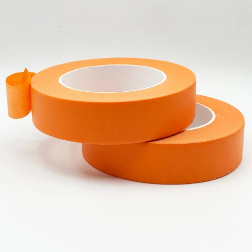Miniatura 3 de Paquete de 2 Cintas Naranjas para Pintores de 1 pulgada de Ancho, Cinta de Enmascarar de 1 pulgada X 55 Yardas X 2 Rollos, Cinta de Papel Naranja