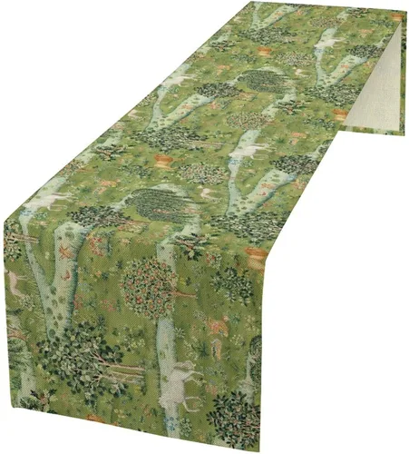 Miniatura 10 de Camino de mesa con estampado de vaca, camino de mesa estilo occidental con estampado de cuero de vaca en blanco y negro, decoración de mesa