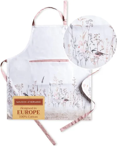 Miniatura 138 de Maison d' Hermine Delantal 100% de algodón para mujeres con bolsillo de cocina delantal de chef para hombres para cocinar primavera verano 001
